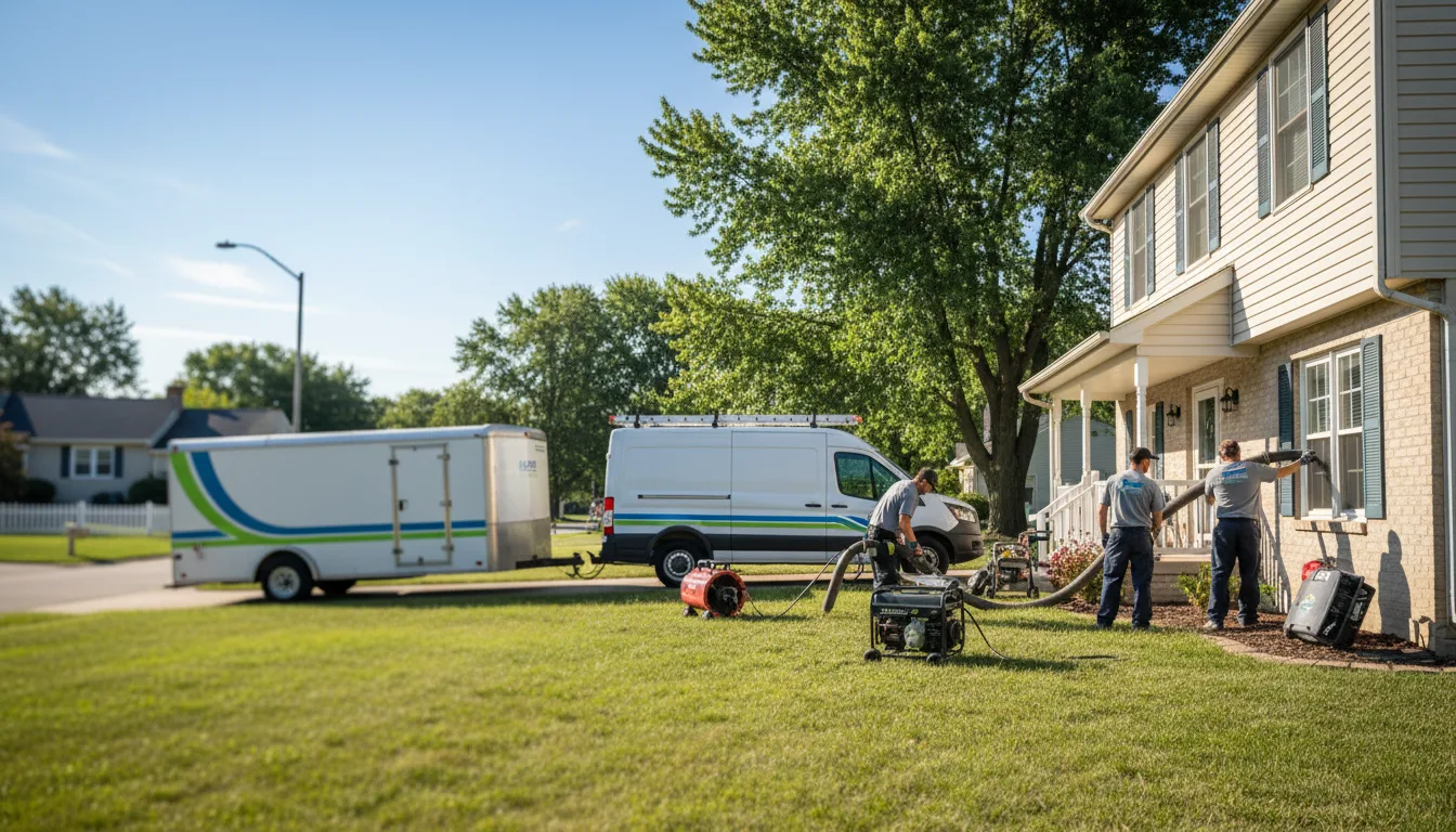 Flooded Basement Restoration And Cleanup With Repair in Texico, IL near me